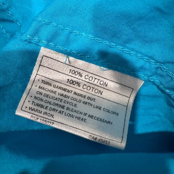 Ariat Women’s Western Snap Shirt L Blue Pearl Embellished Rodeo Cowgirl Y2K - Picture 8 of 8